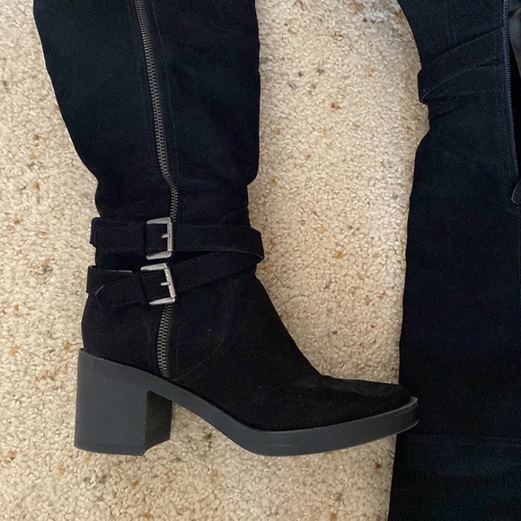 GUESS Black Thigh High Boots Size 8